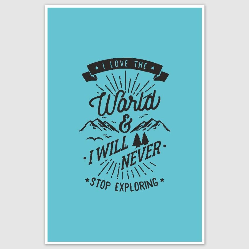 Never stop exploring Motivation Poster (12 x 18 inch)