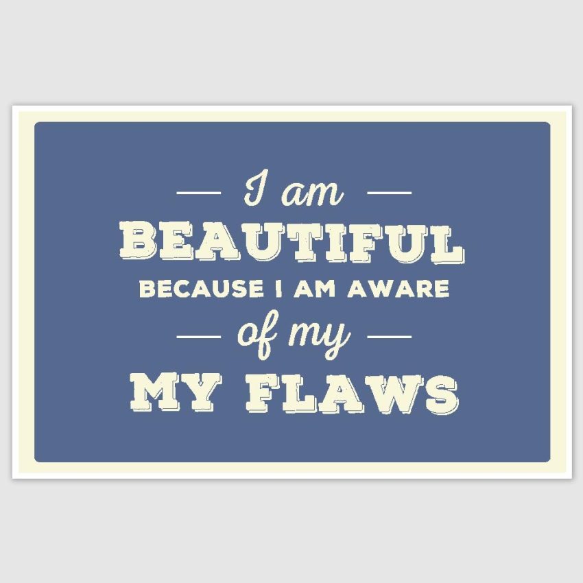 I am Beautiful Inspirational Poster (12 x 18 inch)