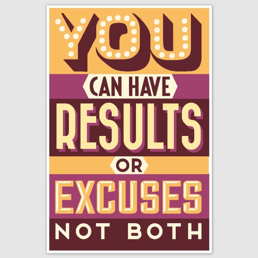 You Can Have Results Colorful Motivational Poster (12 x 18 inch)