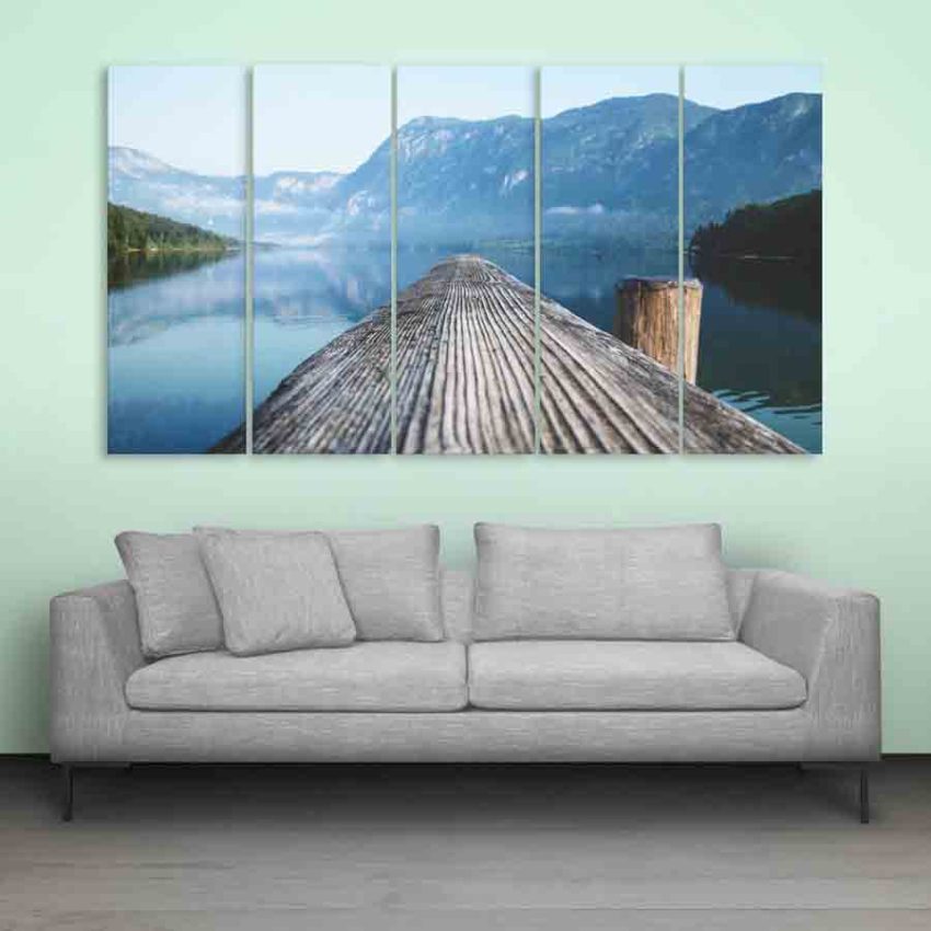 Multiple Frames Beautiful Ocean Wall Painting (150cm X 76cm)