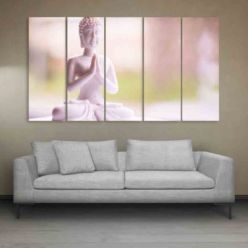 Multiple Frames Buddha Beautiful Wall Painting (150cm X 76cm)