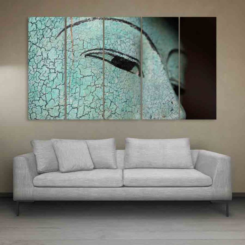 Multiple Frames Buddha Beautiful Wall Painting (150cm X 76cm)