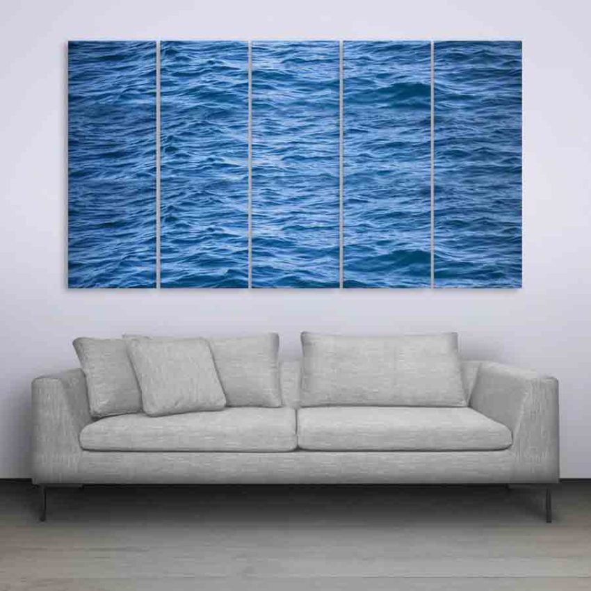 Multiple Frames Beautiful Sea Water Wall Painting (150cm X 76cm)