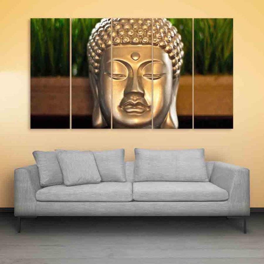 Multiple Frames Buddha Beautiful Wall Painting (150cm X 76cm)