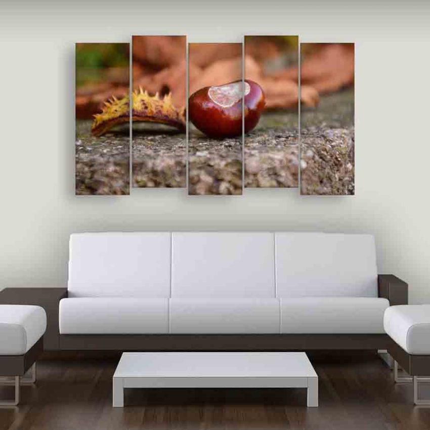 Multiple Frames Chestnut Wall Painting (150cm X 76cm)