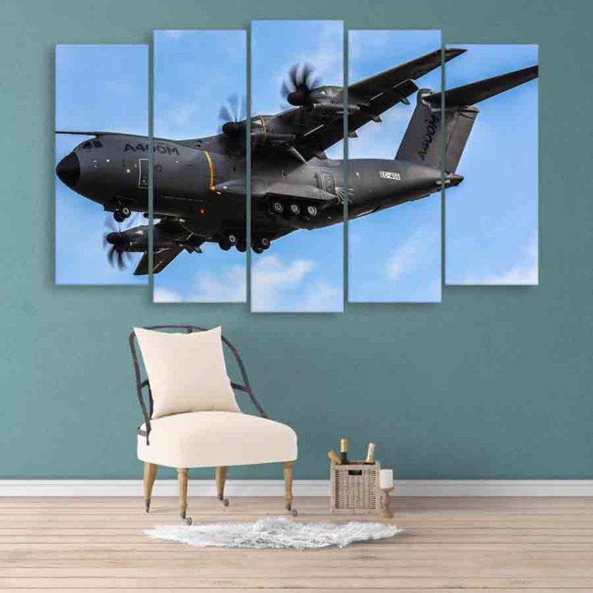 Multiple Frames Aeroplane View Wall Painting (150cm X 76cm)