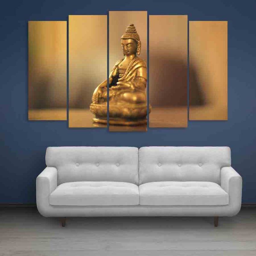 Multiple Frames Buddha Beautiful Wall Painting (150cm X 76cm)