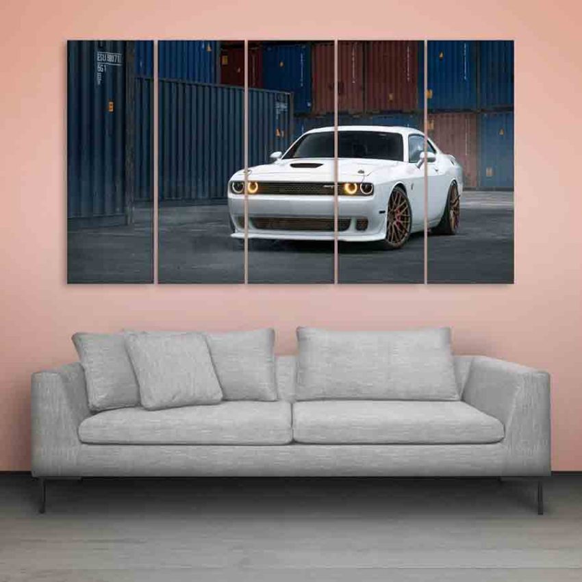 Multiple Frames Beautiful Car Wall Painting (150cm X 76cm)