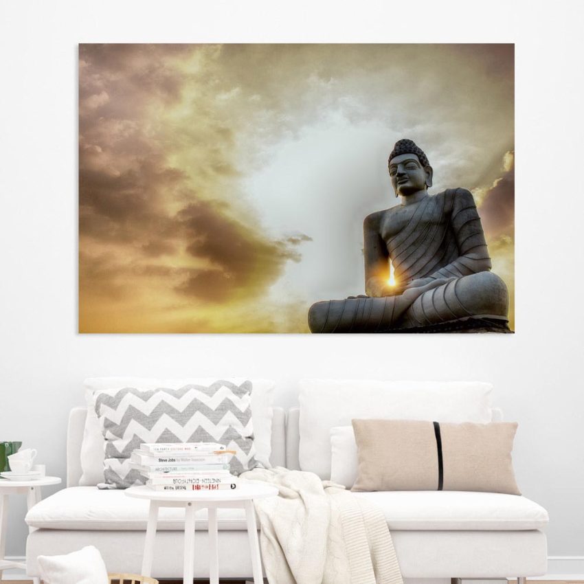 Canvas Painting - Beautiful Buddha Religious Art Wall Painting for Living Room