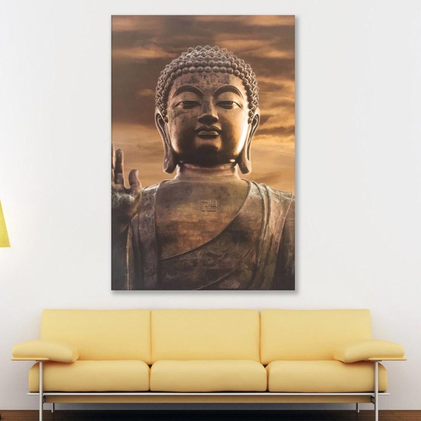 Canvas Painting - Beautiful Buddha Religious Art Wall Painting for Living Room