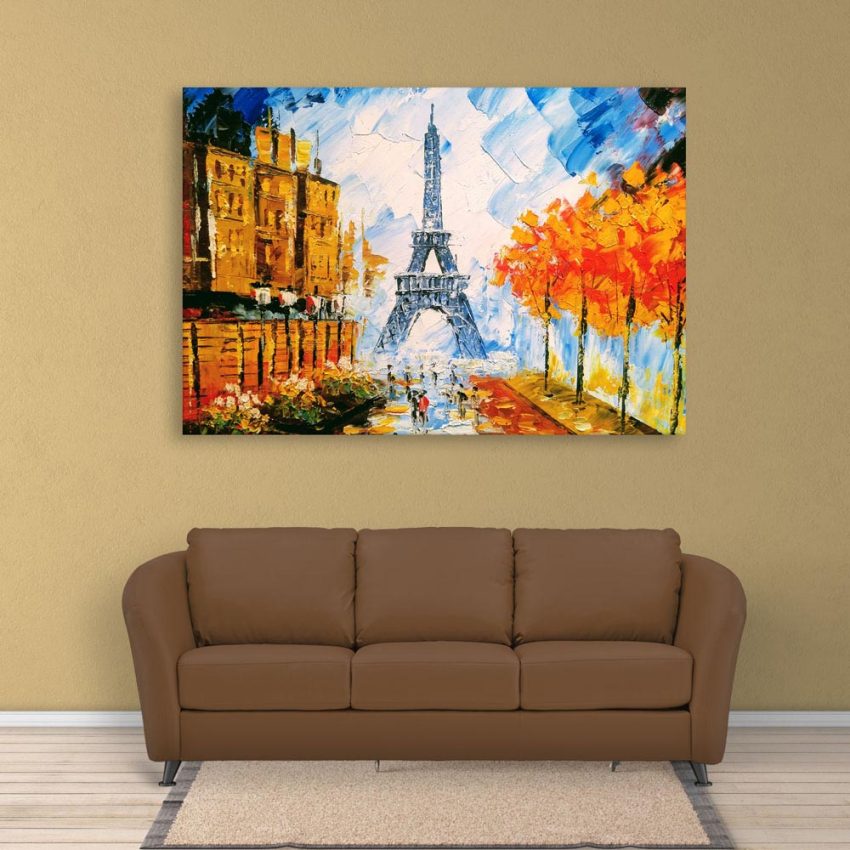 Canvas Painting - Beautiful Eiffel Tower Art Wall Painting for Living Room