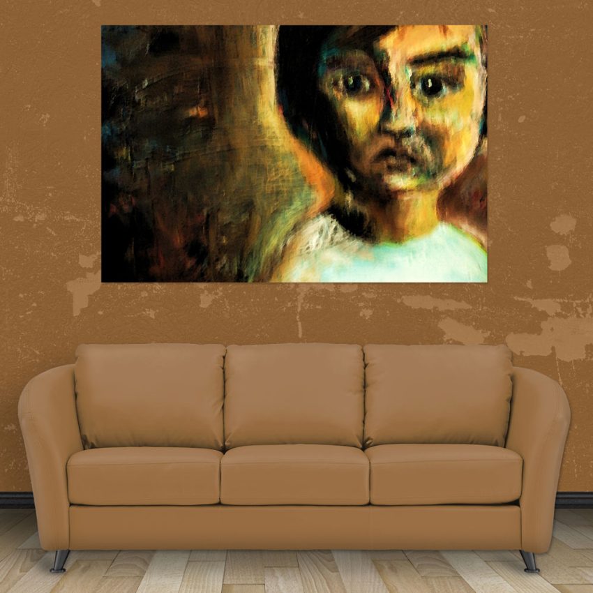 Canvas Painting - Beautiful Girl Watercolor Art Wall Painting for Living Room