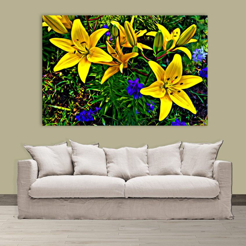 Canvas Painting - Beautiful Flower Floral Art Wall Painting for Living Room