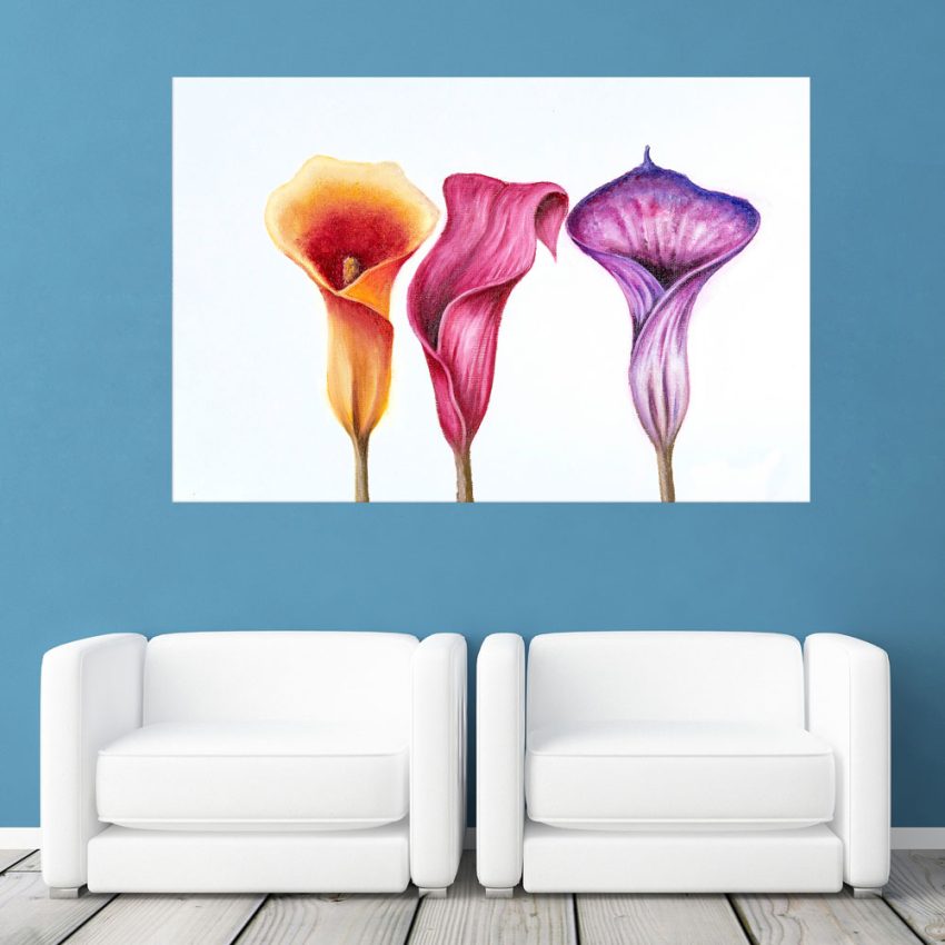 Canvas Painting - Beautiful Flower Floral Art Wall Painting for Living Room