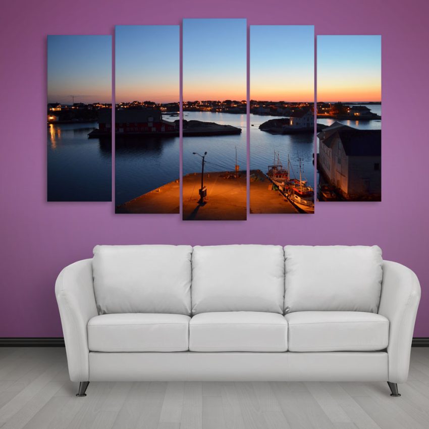 Multiple Frames Beautiful Sea Wall Painting for Living Room