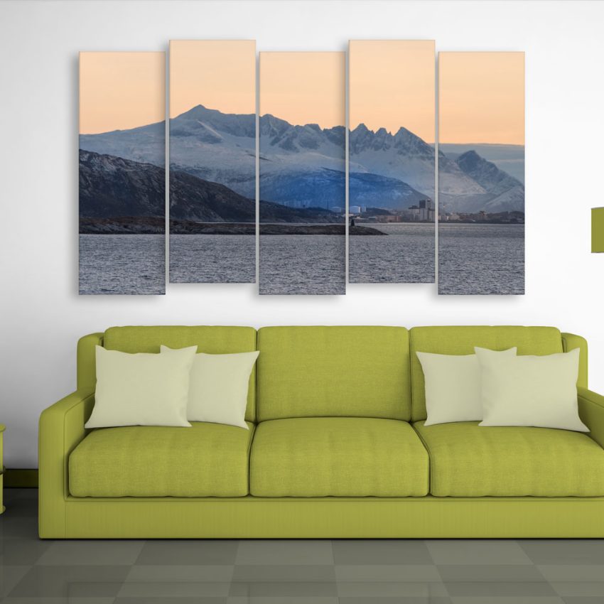 Multiple Frames Beautiful Mountains Wall Painting for Living Room