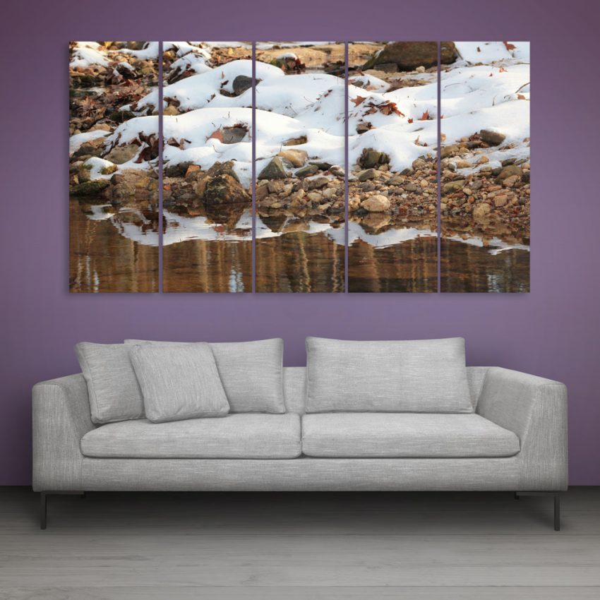 Multiple Frames Beautiful Snow Wall Painting for Living Room