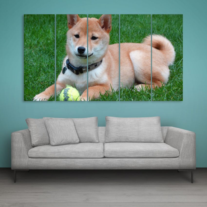 Multiple Frames Dog Wall Painting for Living Room