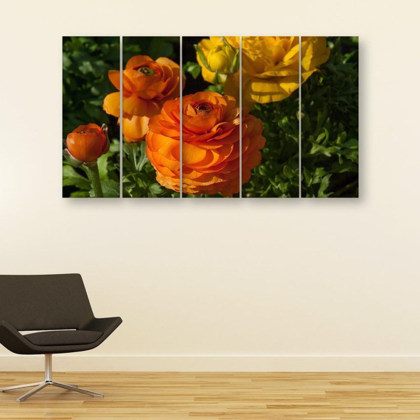 Multiple Frames Beautiful Flower Wall Painting for Living Room