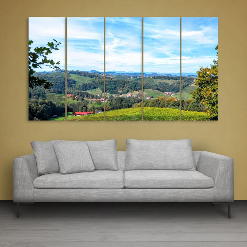 Multiple Frames Beautiful Forest Wall Painting for Living Room