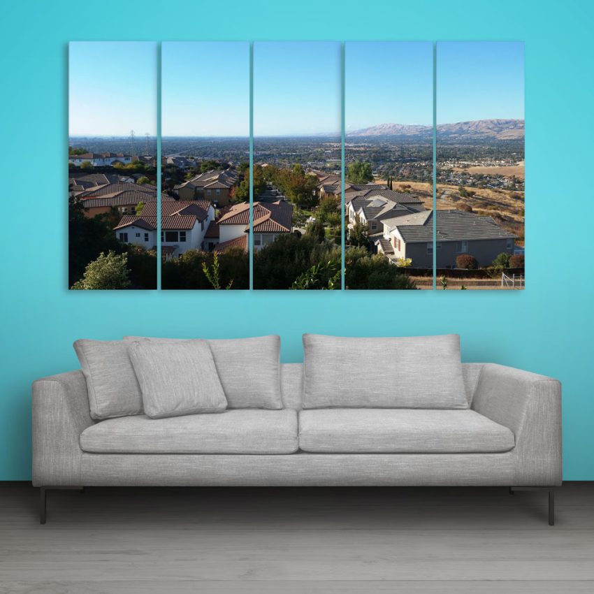 Multiple Frames Beautiful City Wall Painting for Living Room