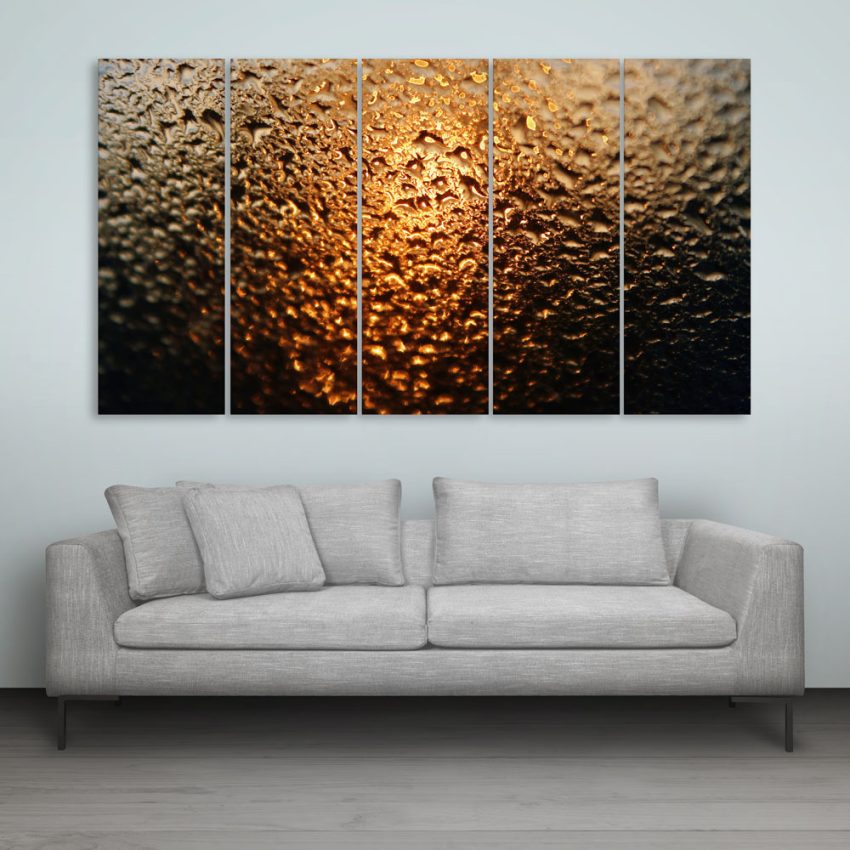 Multiple Frames Beautiful Water Drops Wall Painting for Living Room