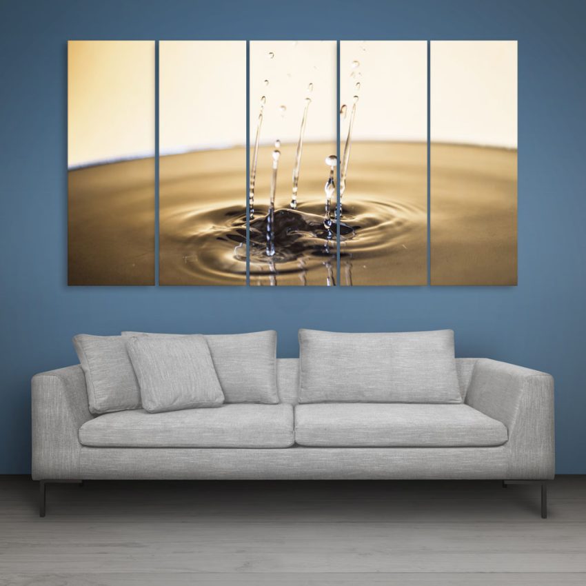 Multiple Frames Beautiful Water Droplets Wall Painting for Living Room