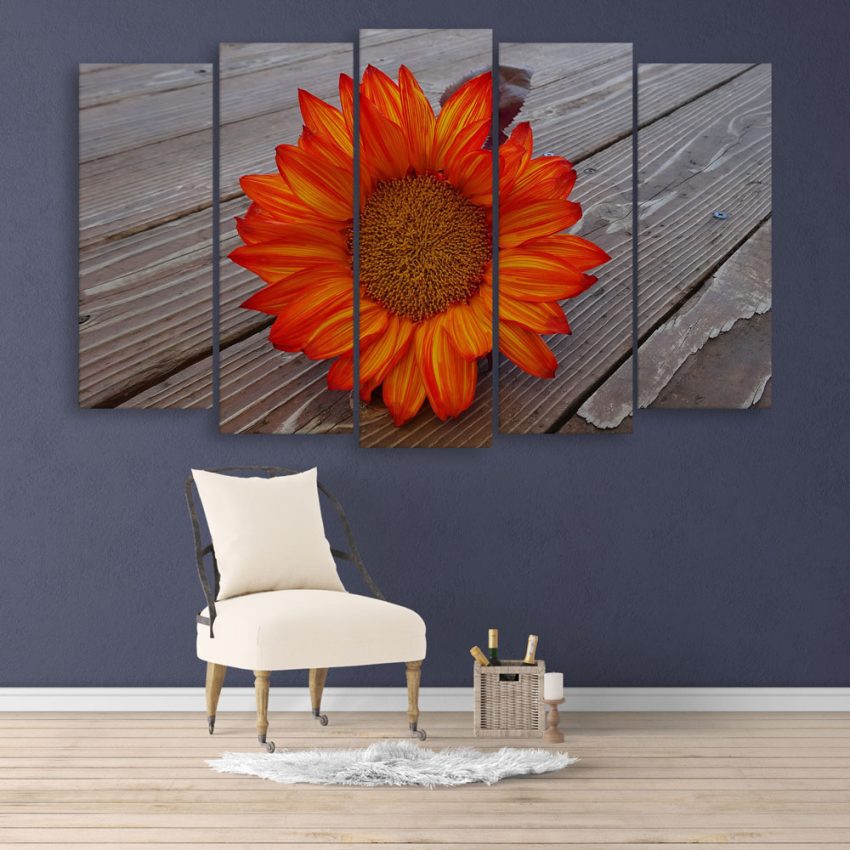 Multiple Frames Beautiful Flower Wall Painting for Living Room