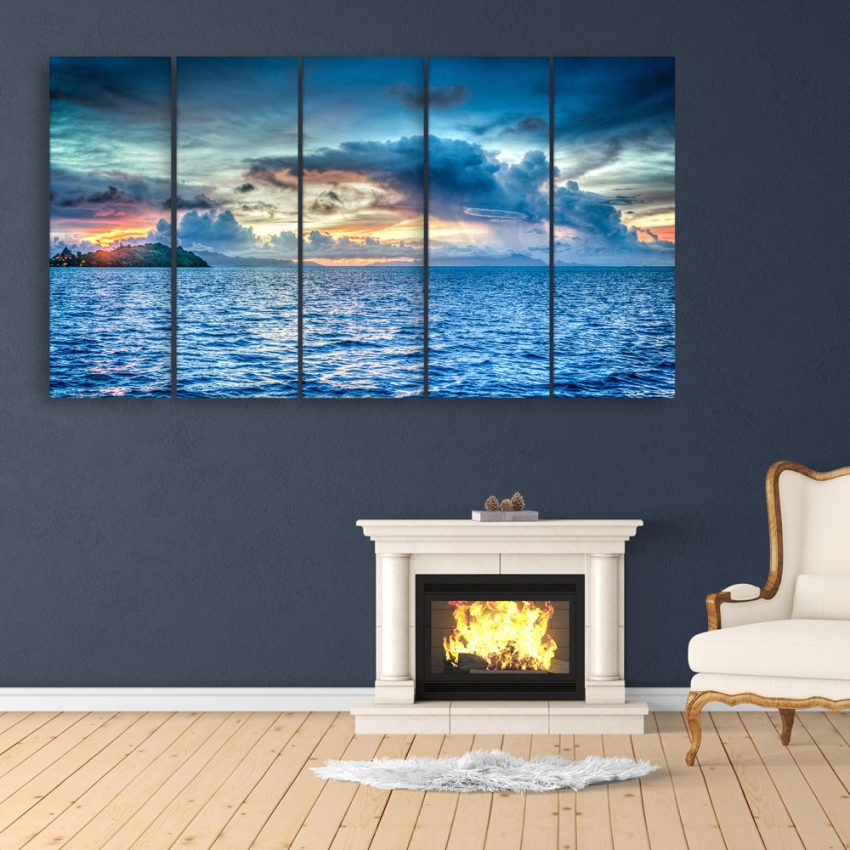 Multiple Frames Beautiful Nature Wall Painting for Living Room